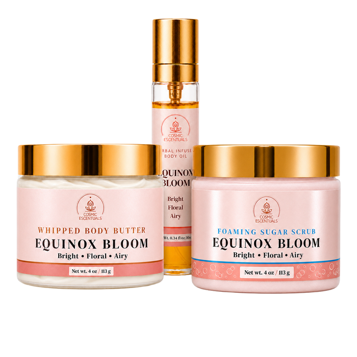 Equinox Bloom Bundle: Body Butter, Scrub & Oil Set