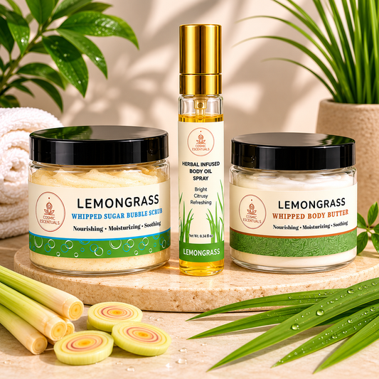 Lemongrass Bundle – Body Butter, Scrub & Oil Set