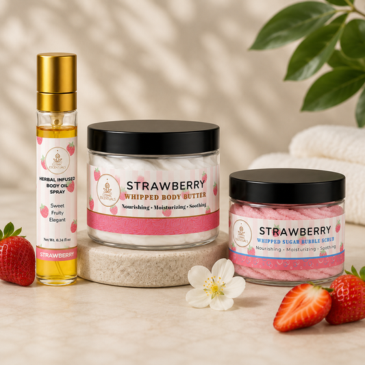 Strawberry Bundle – Body Butter & Sugar Scrub Set