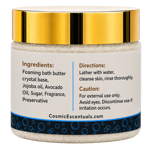 Titan Saffron Foaming Sugar Scrub back label