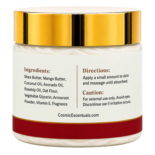Solstice Peppermint Whipped Body Butter back label