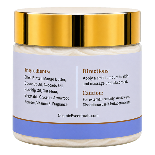 Nebula Lotus Whipped Body Butter back label