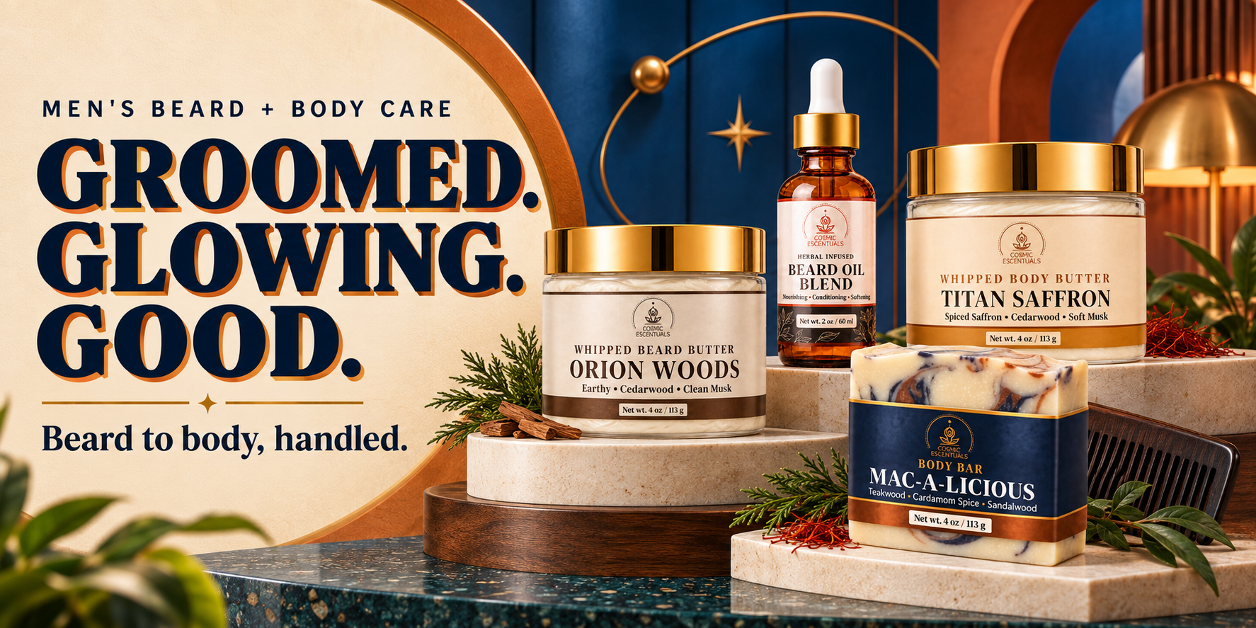 Men's beard and body care