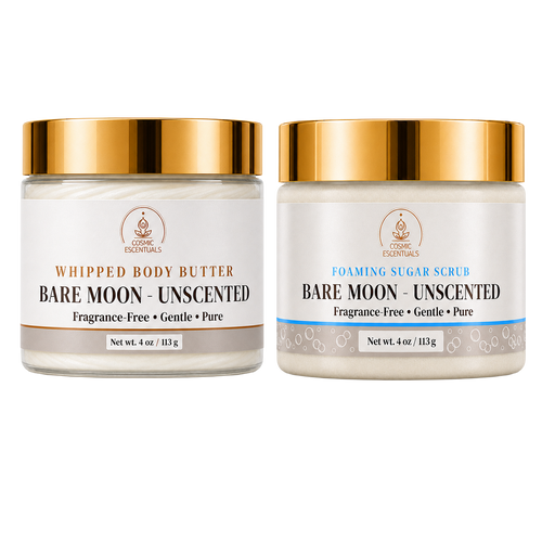 Bare Moon Unscented Bundle: Body Butter & Scrub Set