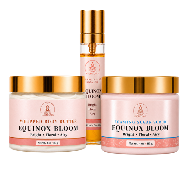 Equinox Bloom Bundle: Body Butter, Scrub & Oil Set