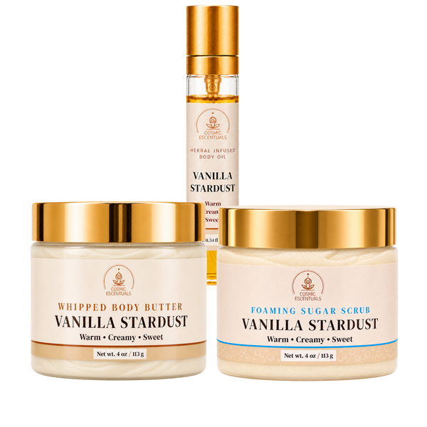 Vanilla Stardust Bundle: Body Butter, Scrub & Oil Set