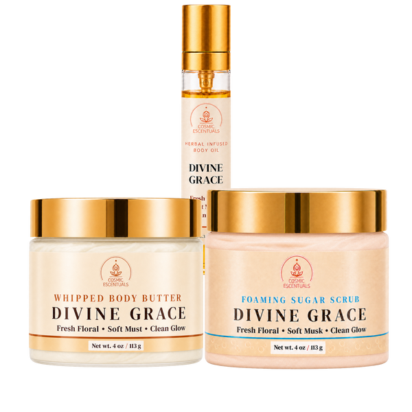Divine Grace Bundle: Body Butter, Scrub & Oil Set