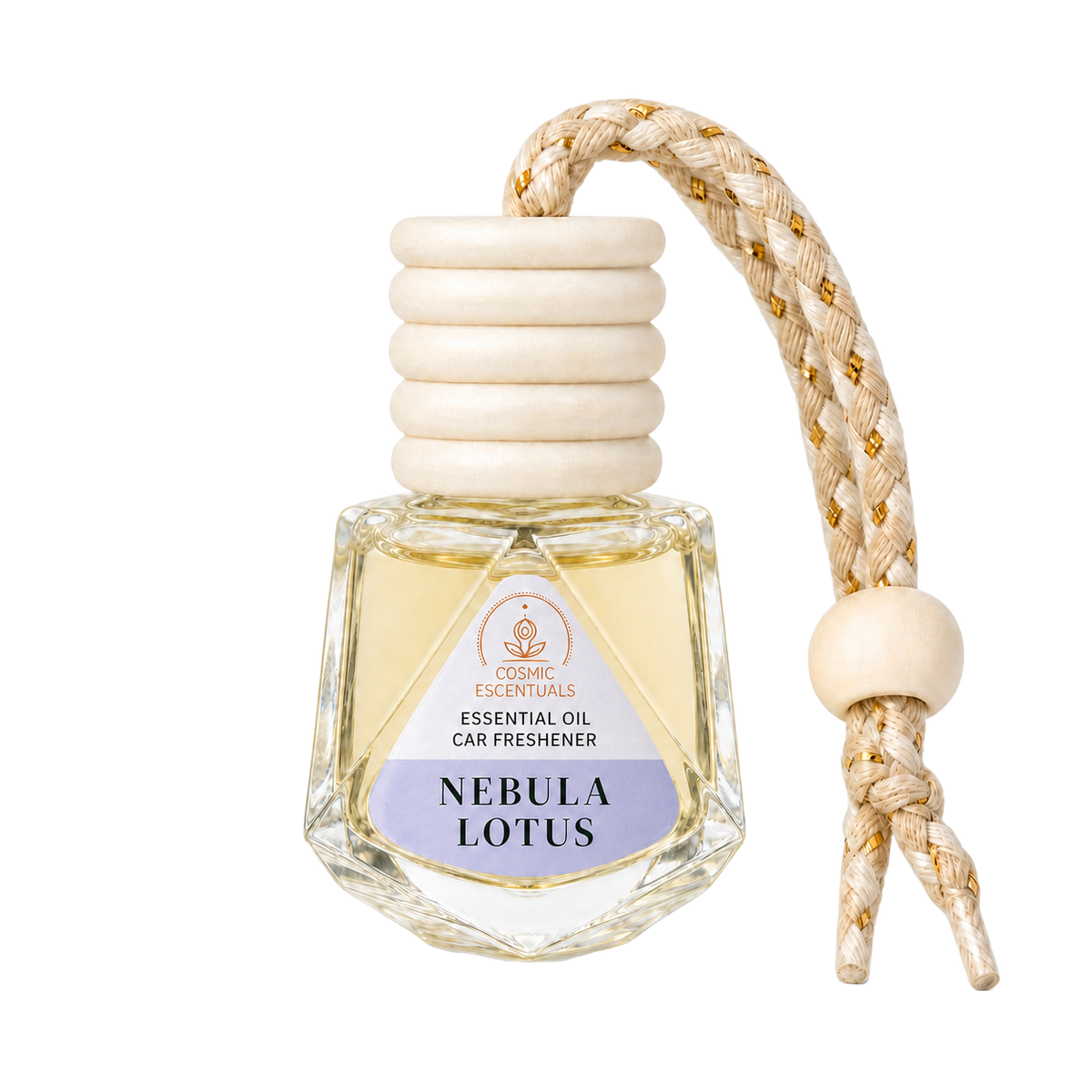 Nebula Lotus Essential Oil Car Freshener bottle shown on its own against a plain background.