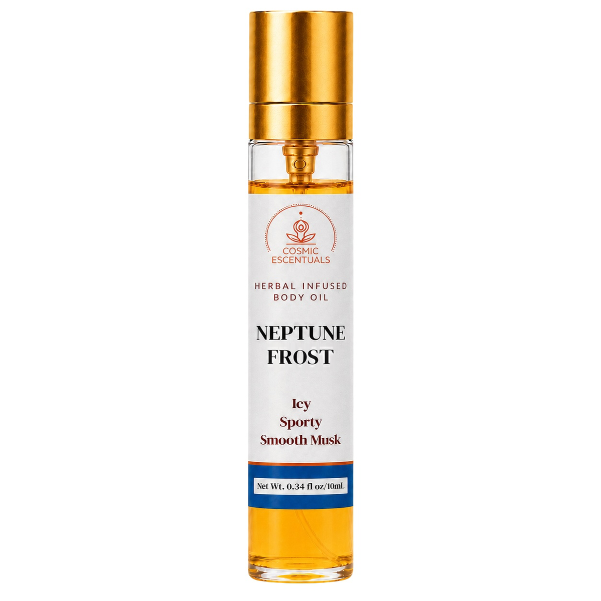 Neptune Frost Herbal Body Oil Spray bottle photographed on a clean white background.