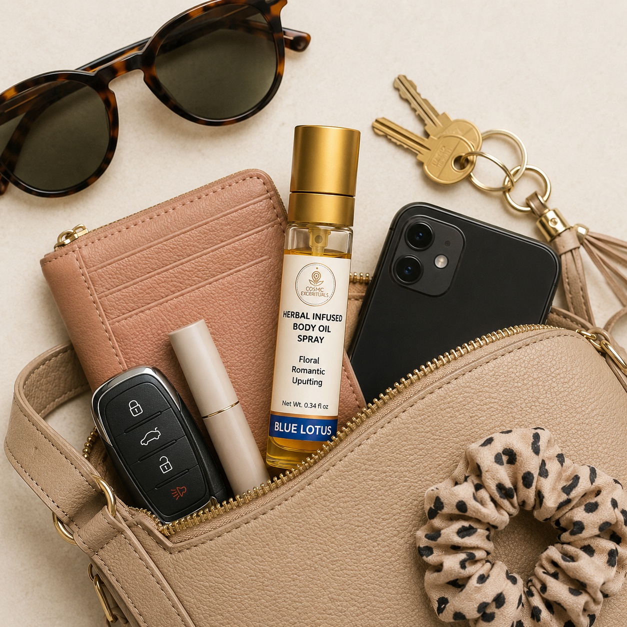 Blue Lotus Herbal Body Oil Spray