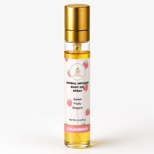 Strawberry Herbal Infused Body Oil Spray