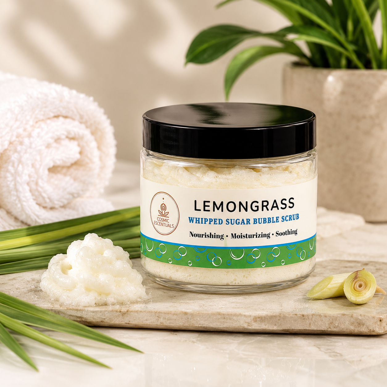 Lemongrass Whipped Sugar Bubble Scrub