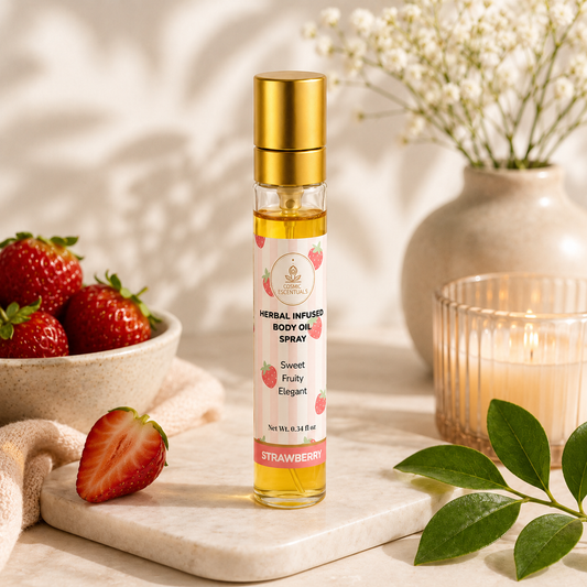 Strawberry Herbal Infused Body Oil Spray