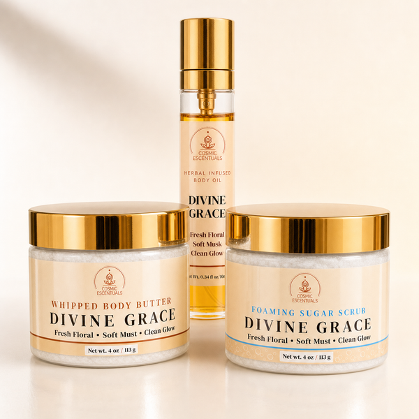 Divine Grace Bundle: Body Butter, Scrub & Oil Set