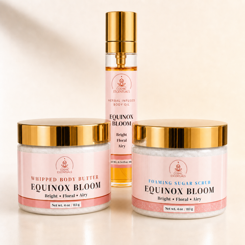 Equinox Bloom Bundle: Body Butter, Scrub & Oil Set