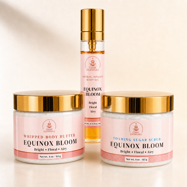 Equinox Bloom Bundle: Body Butter, Scrub & Oil Set