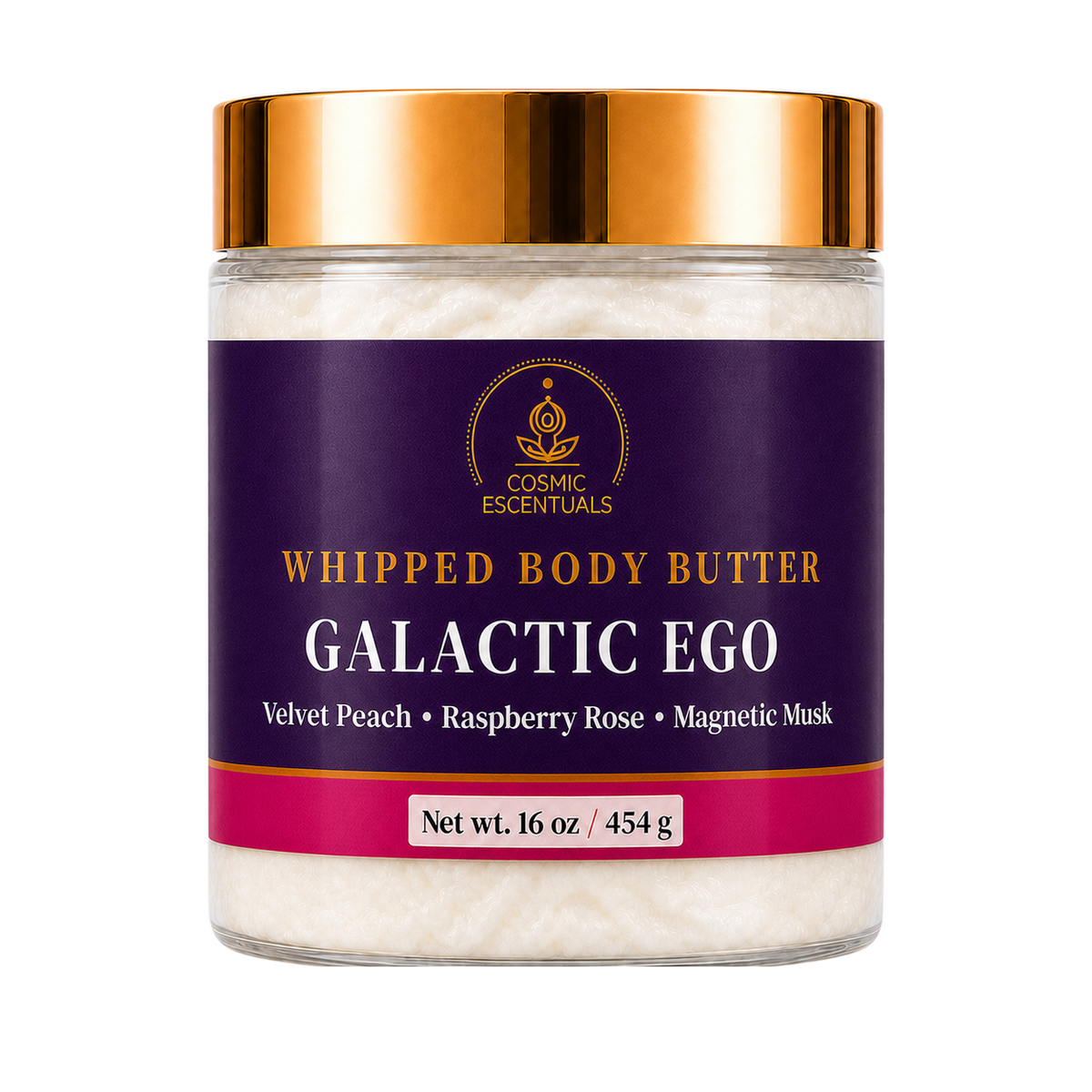 Galactic Ego Whipped Body Butter 16oz jar shown on its own against a plain background.