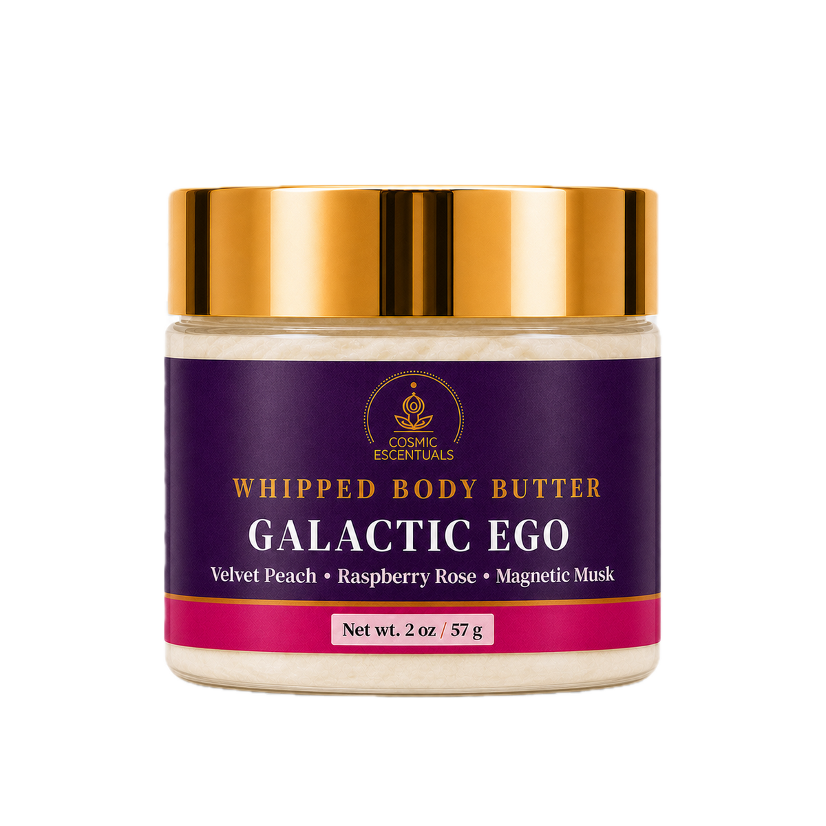 Galactic Ego Whipped Body Butter 2oz jar shown on its own against a plain background.