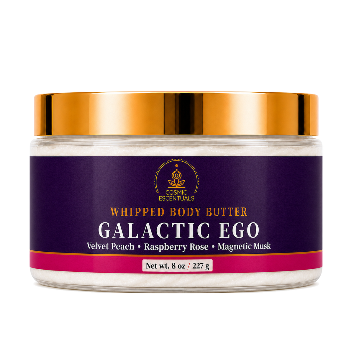 Galactic Ego Whipped Body Butter 8oz jar shown on its own against a plain background.