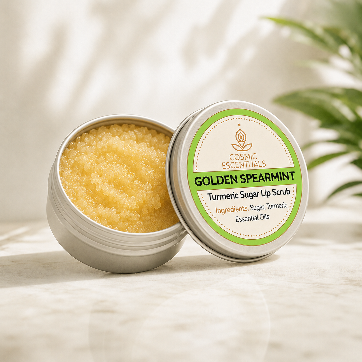 Golden Spearmint | Natural Turmeric Sugar Lip Scrub