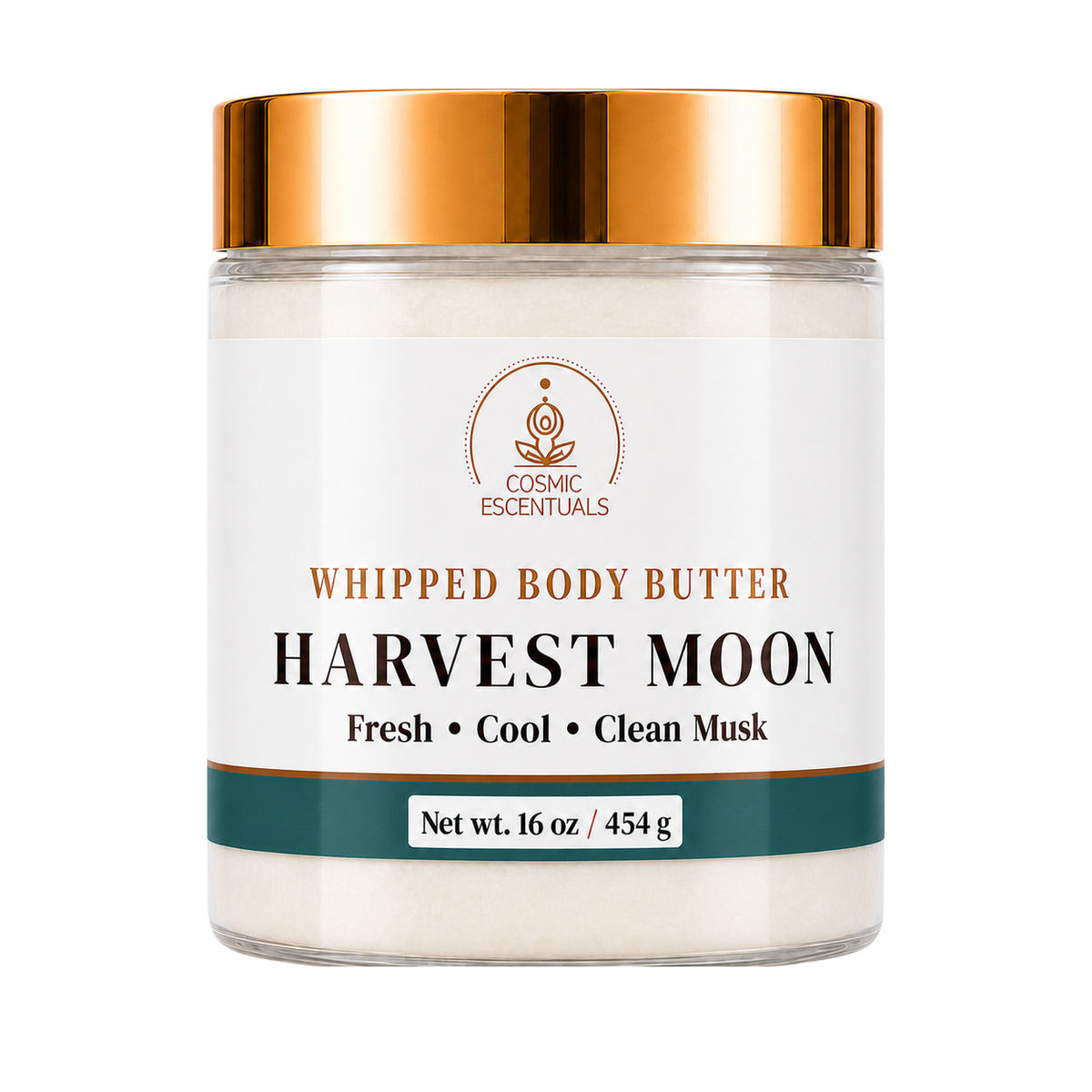 Harvest Moon Whipped Body Butter 16oz jar shown on its own against a plain background.