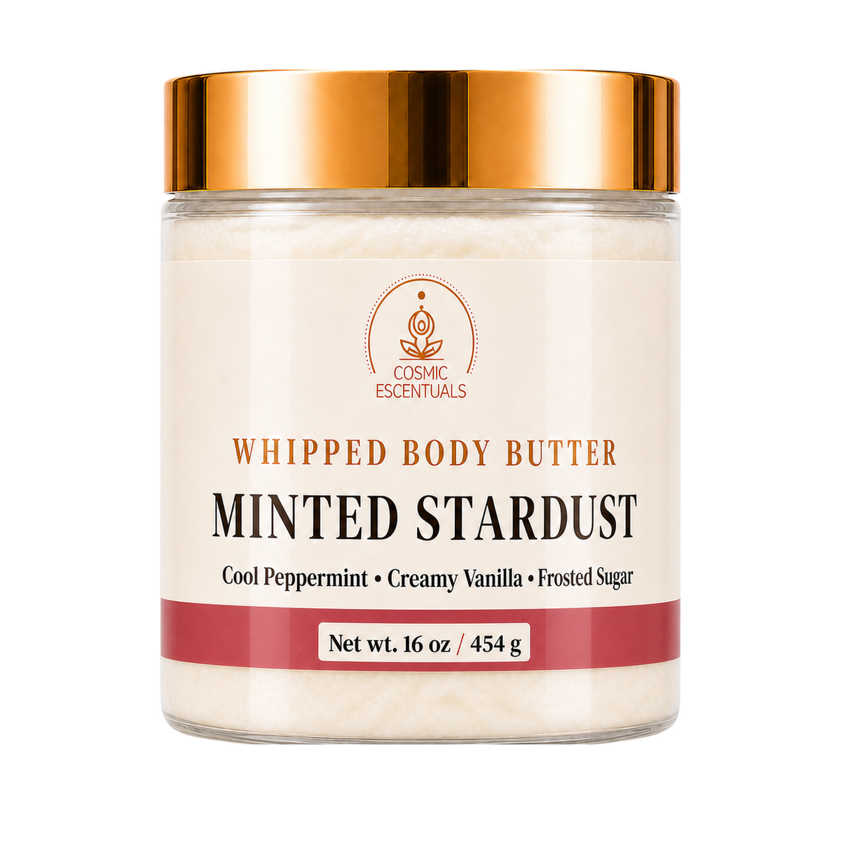 Minted Stardust Whipped Body Butter 16oz jar shown on its own against a plain background.
