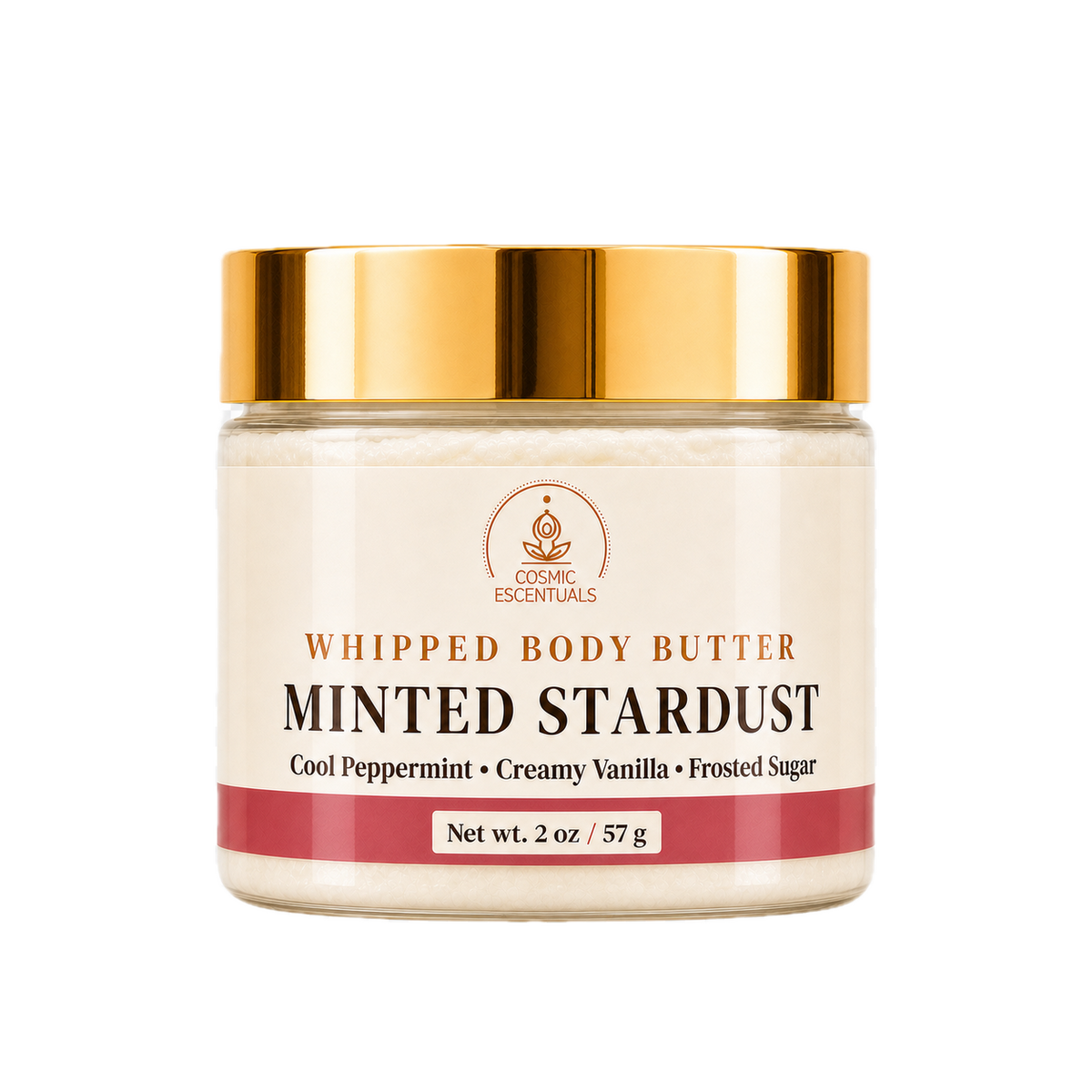 Minted Stardust Whipped Body Butter 2oz jar shown on its own against a plain background.