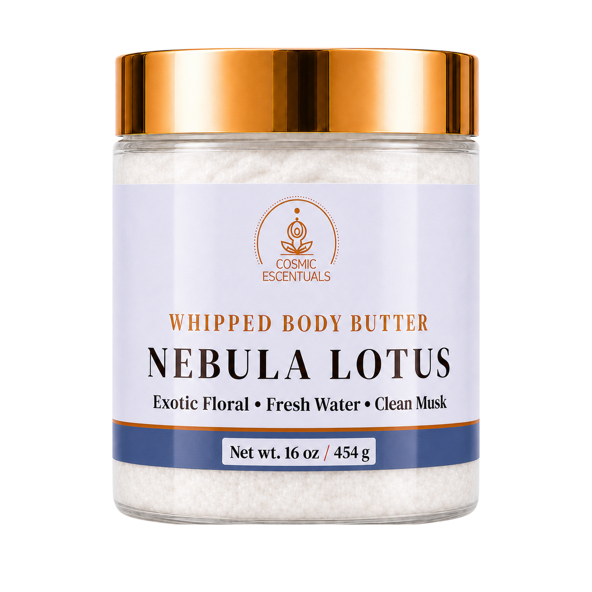 Nebula Lotus Whipped Body Butter 16oz jar shown on its own against a plain background.