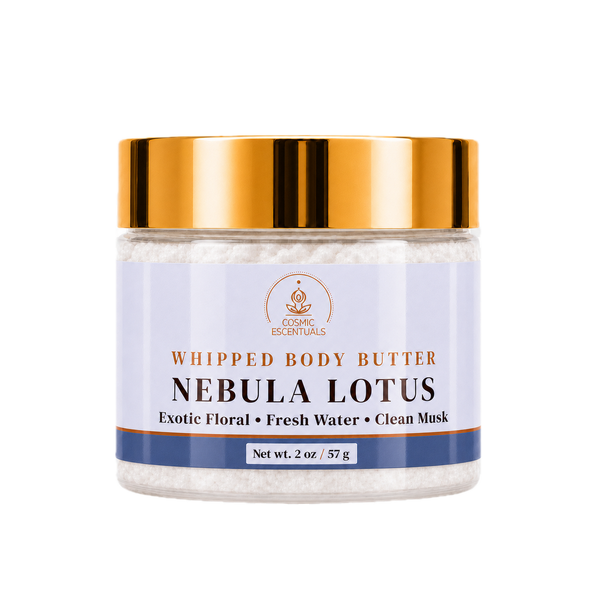 Nebula Lotus Whipped Body Butter 2oz jar shown on its own against a plain background.