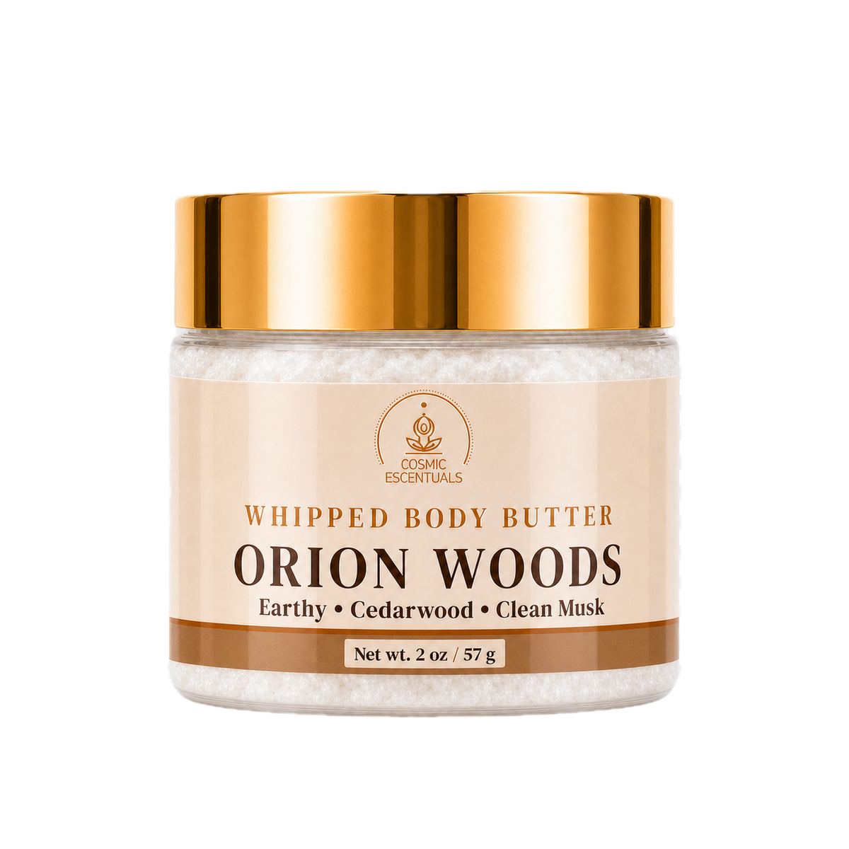 Orion Woods Whipped Body Butter 2oz jar shown on its own against a plain background.