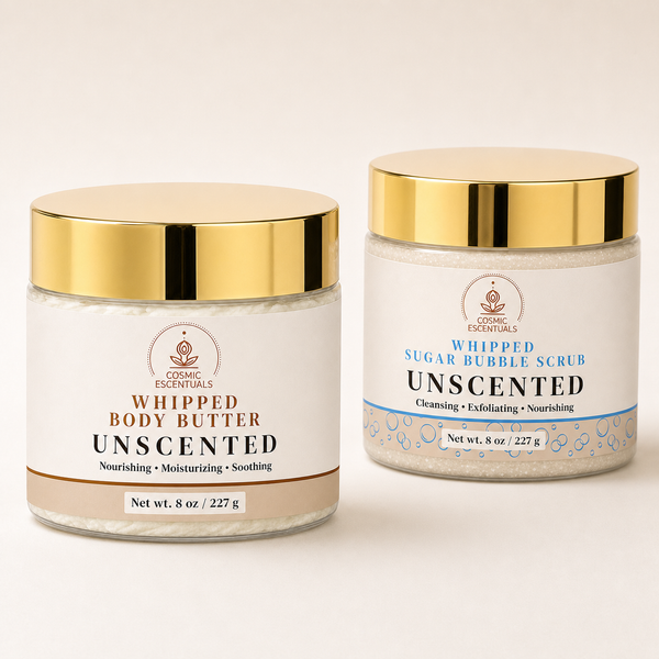 Bare Moon Unscented Bundle: Body Butter & Scrub Set