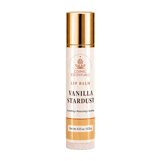 Vanilla Stardust Lip Balm tube, part of the Lip Care Bundle.