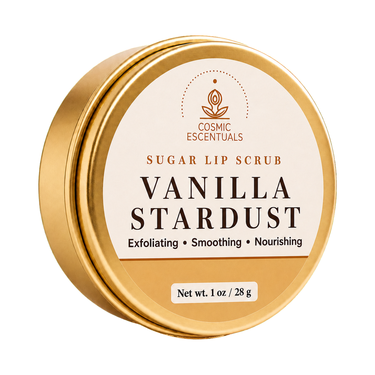 Vanilla Stardust Sugar Lip Scrub jar, part of the Lip Care Bundle.
