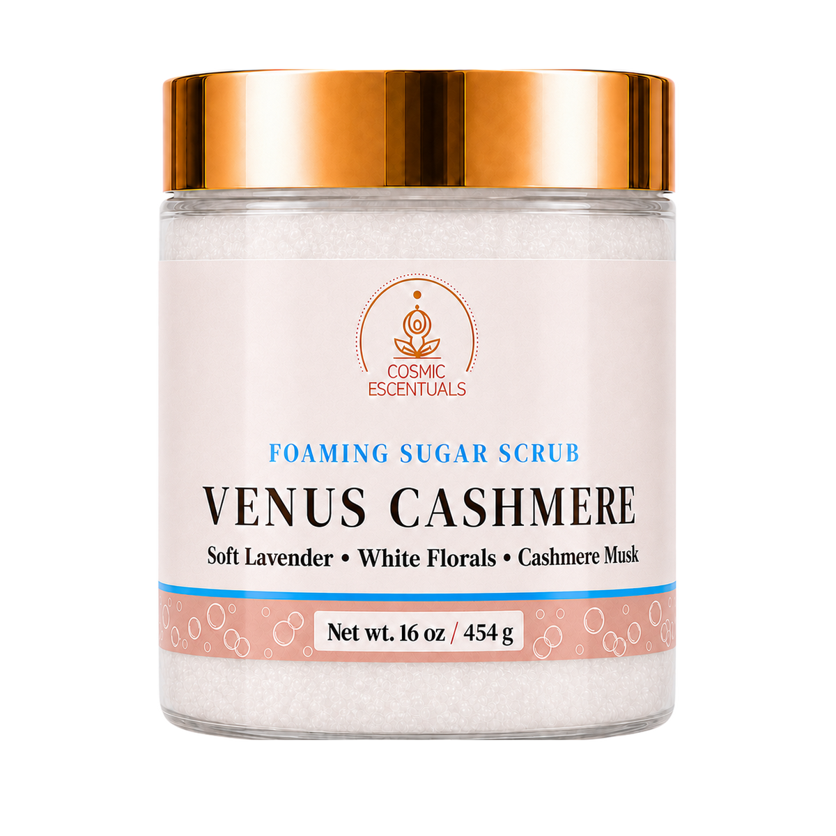 Venus Cashmere Foaming Sugar Scrub 16oz transparent product image