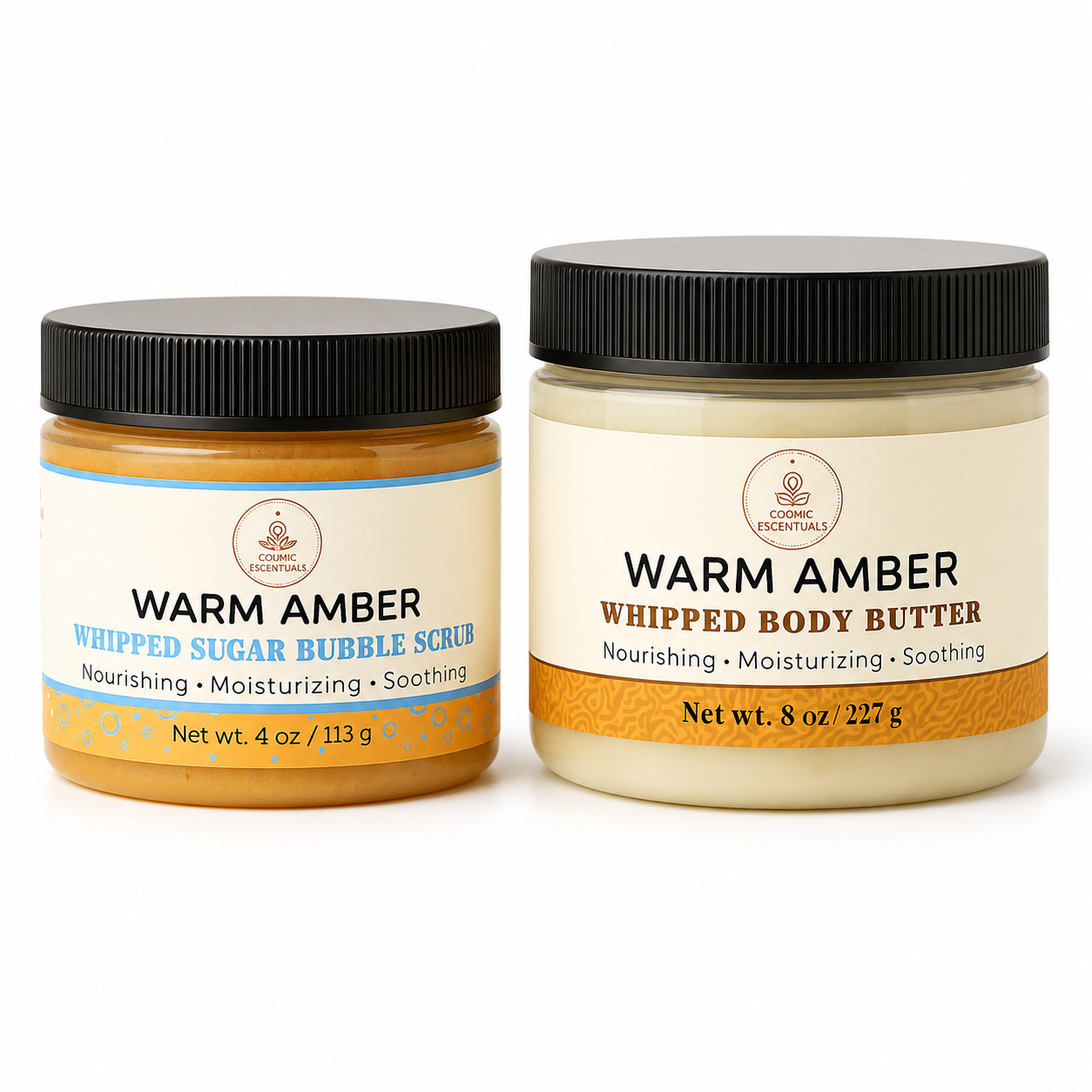 Warm Amber Bundle – Body Butter & Sugar Scrub Set