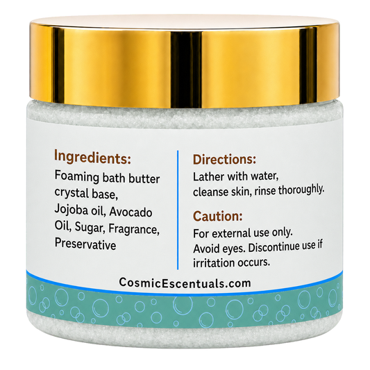 Eclipse Fresh Foaming Sugar Scrub back label