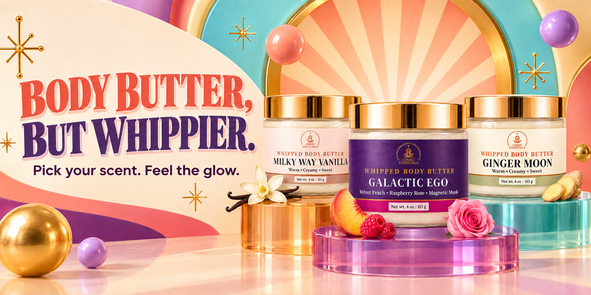 Body Butter, But Whippier. Pick your scent. Feel the glow.