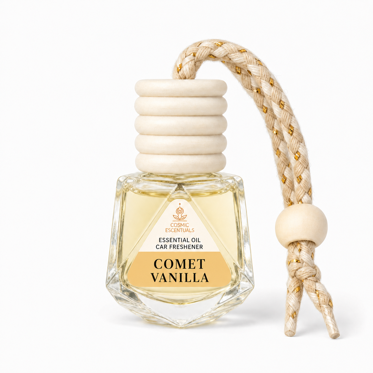 Comet Vanilla Essential Oil Car Freshener — hanging glass diffuser