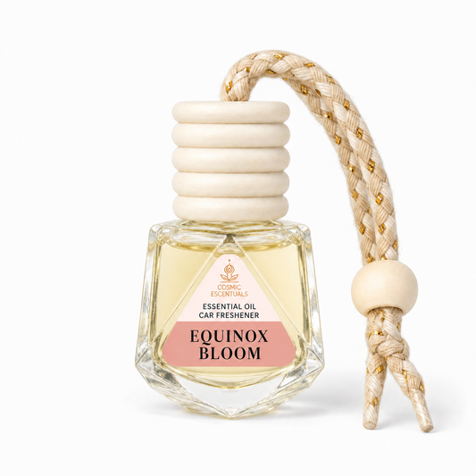 Equinox Bloom Essential Oil Car Freshener — hanging glass diffuser
