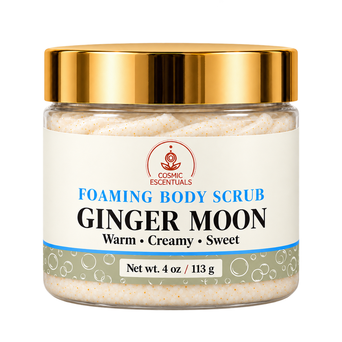 Ginger Moon Foaming Body Scrub 4 oz transparent product cutout