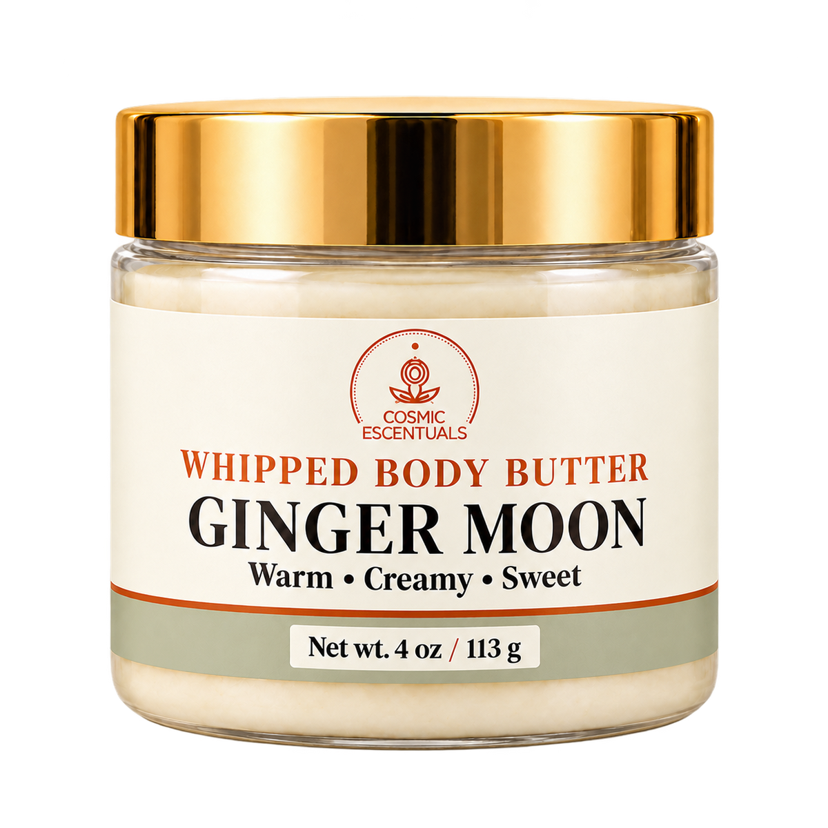 Ginger Moon Whipped Body Butter 4 oz transparent product cutout