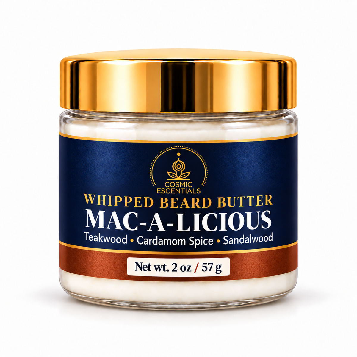 Mac-a-licious Whipped Beard Butter 2 oz jar