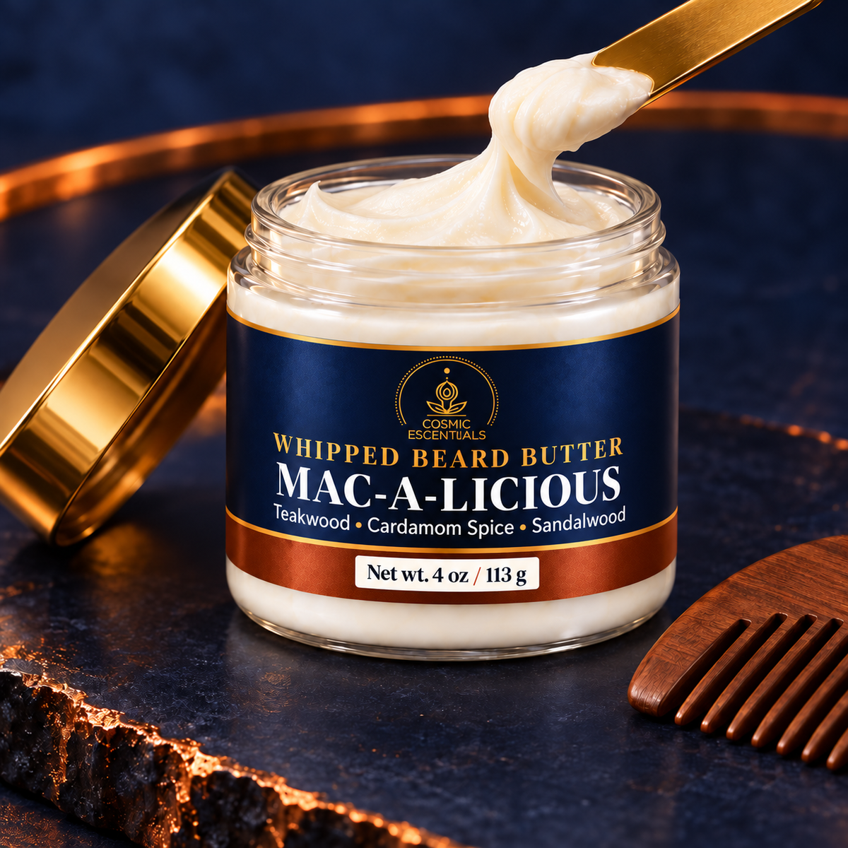 Mac-a-licious whipped beard butter texture