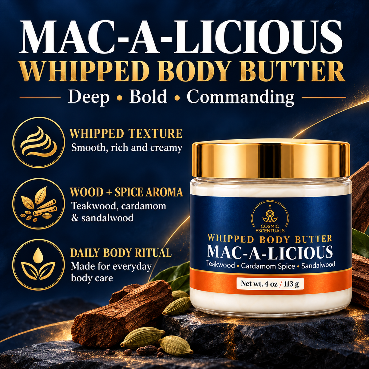 Mac-a-licious Whipped Body Butter texture, aroma, and daily body ritual highlights