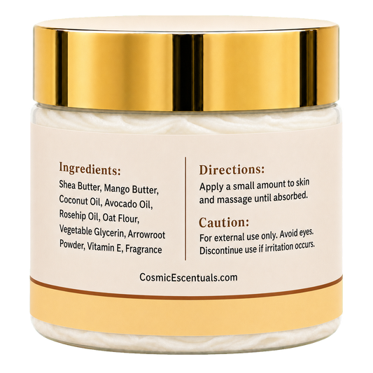 Aurora Bloom Whipped Body Butter back label