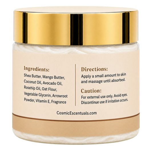 Orion Whipped Body Butter back label