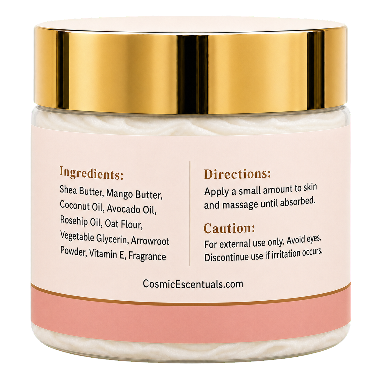 Equinox Bloom Whipped Body Butter back label