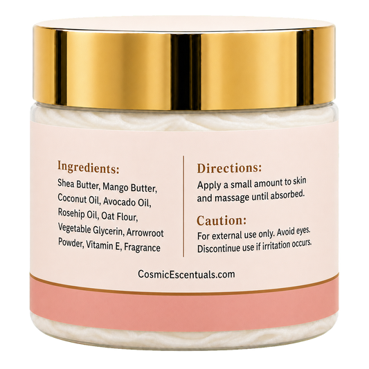 Equinox Bloom Whipped Body Butter back label