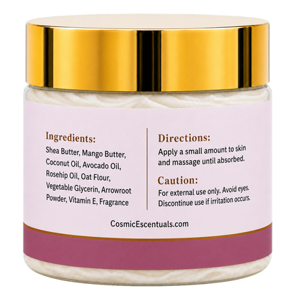 Nova Rose Whipped Body Butter back label