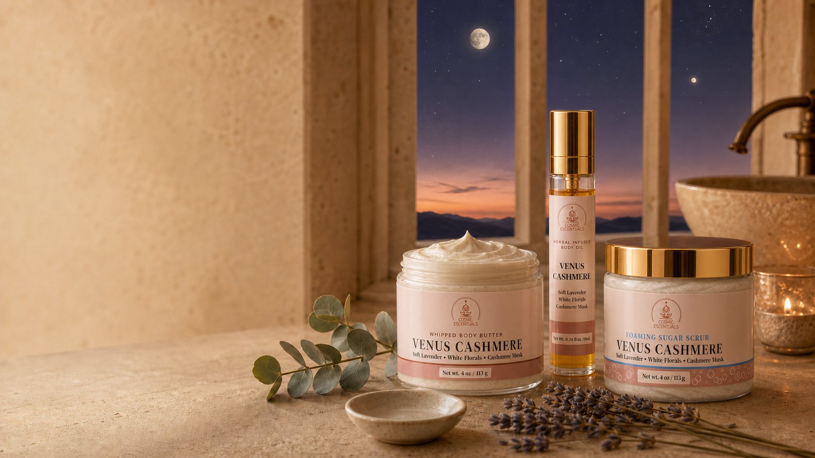 Celestial rituals. Earth-made care.